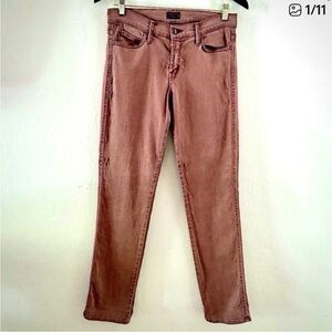 Mother Rascal POP Slim Straight Brown Jeans Sz 30 Runs Small Mid Rise